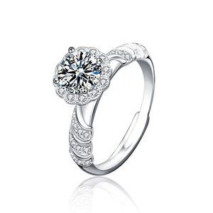 Certified 1ct. t.w. Diamond Ring 18k White Gold over Italian Sterling Silver